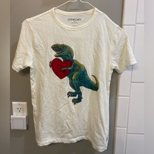Crewcuts Dinosaur Heart Graphic Tee / Size L (10-11) / VGUC